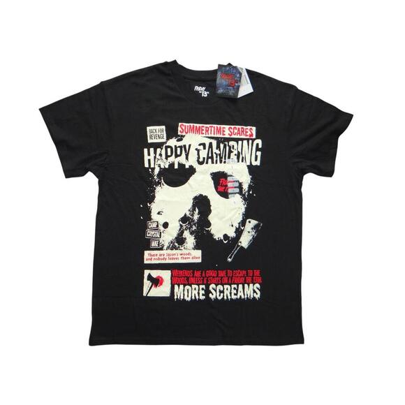 Friday the 13th Happy Camping Graphic T-Shirt - Picture 1 of 5